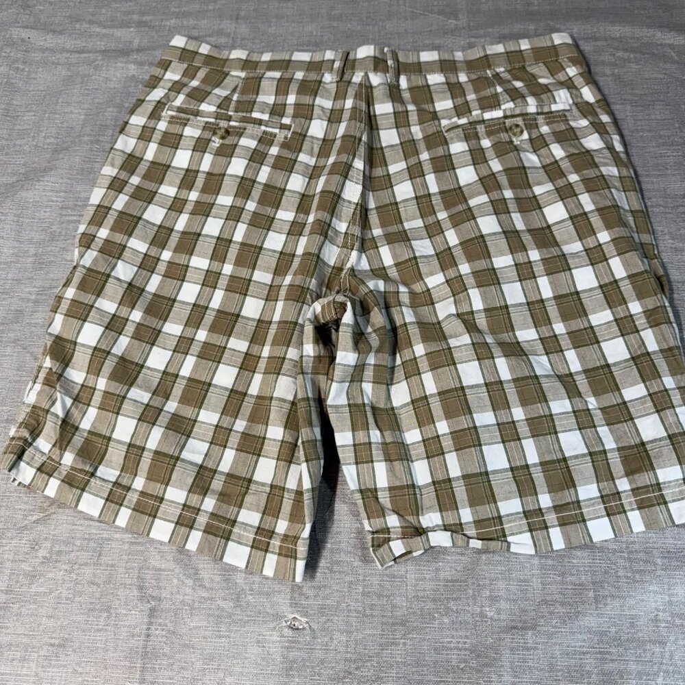 Black Brown 1826 Men's Plaid Cotton Shorts Size 36 Summer Golfing Leisure Play - Picture 3 of 16